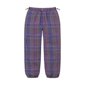 Supreme Cotton Cinch Jogger Pant in Purple Plaid Size Large